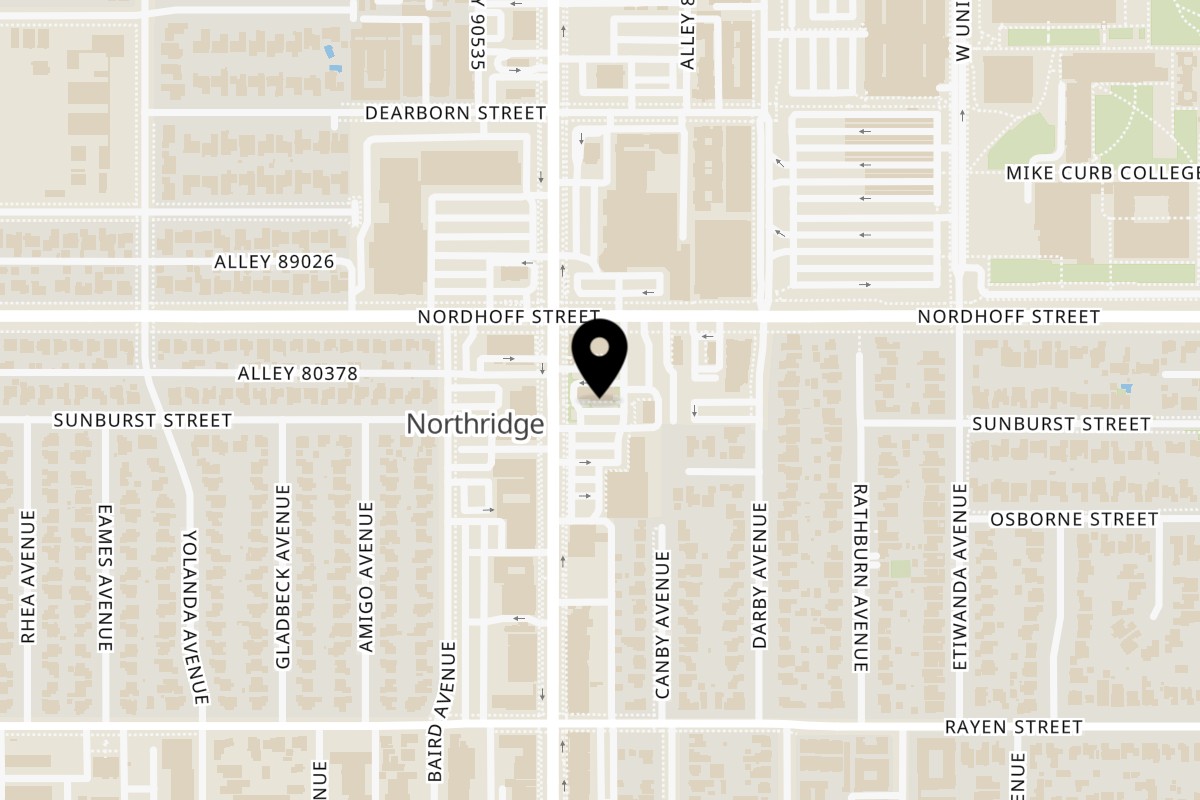 Map showing the location of Halgatteok Northridge on 9020 Reseda Blvd #102 in Northridge